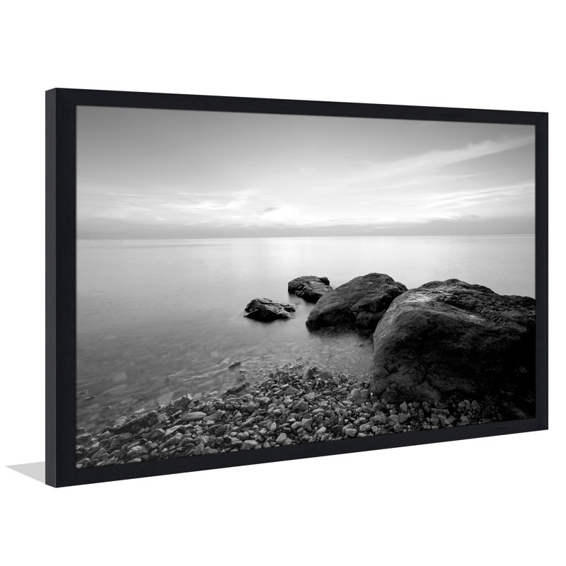 « on the rocks ii », reproduction de photo encadrée, H 35,5 po x l 51,5 po x P 0,75 po