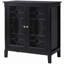 Buffet polyvalent à double porte en verre pour une organisation élégante-1326516671