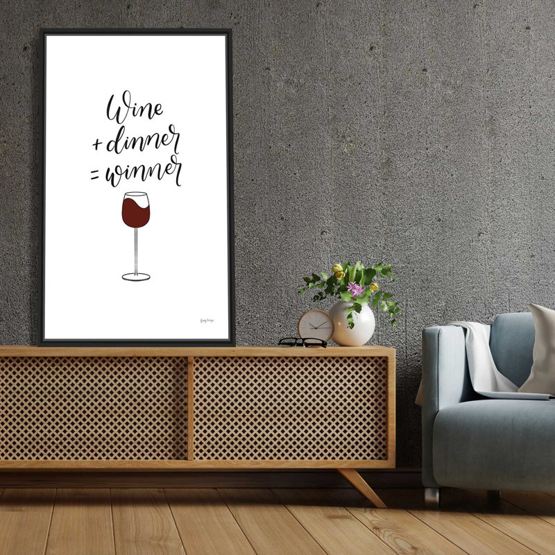 " Kitchen Words III BW II " Painting Print, 39.5" W x 63.5" H, Black Framed
