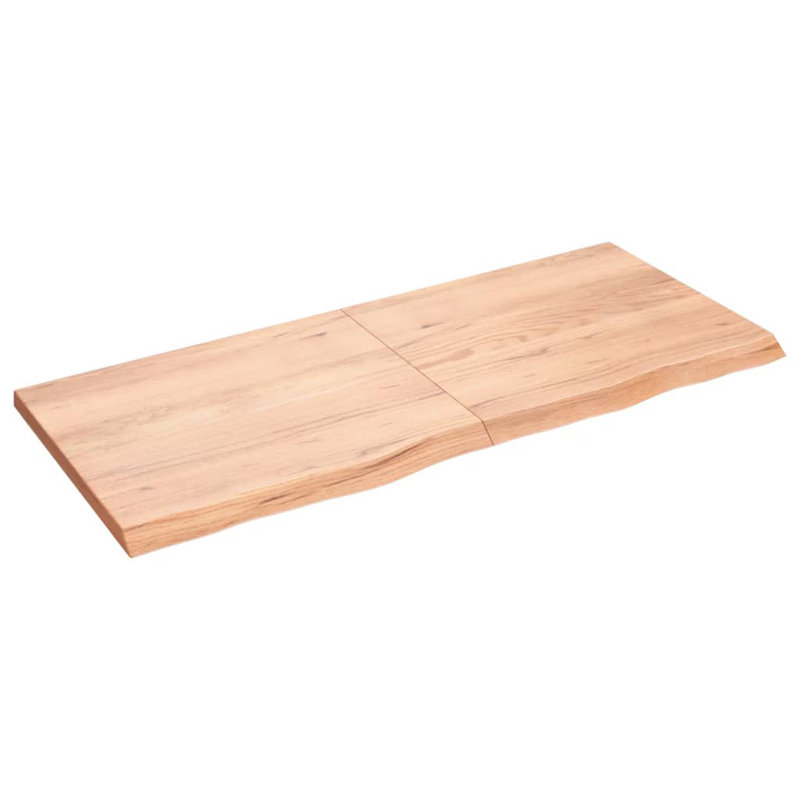 Azareeyah 140cm Solid Wood Bathroom Vanity Top, Light Brown