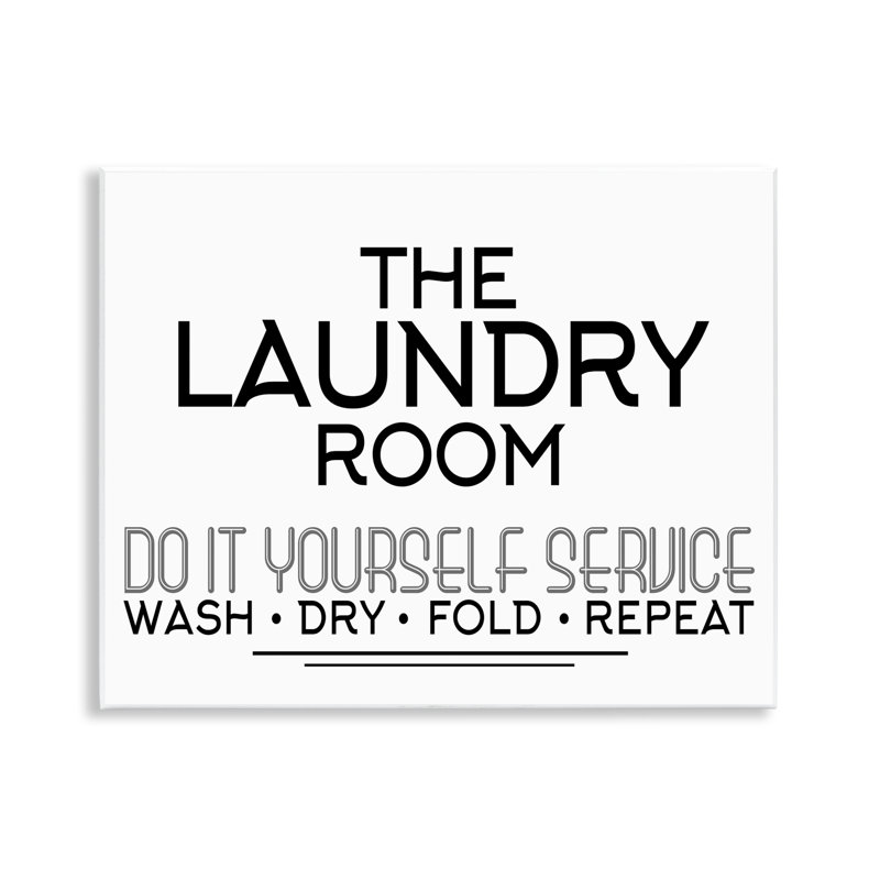 Plaque murale "Do It Yourself Laundry Minimal", design par Kim Allen