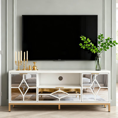 Amla 60" Modern Media Console Mirror TV Stand