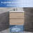 24-Inch Wall-Mounted Floating Bath Vanity In Natural Oak With Single White Solid Surface Sink Top-118966883