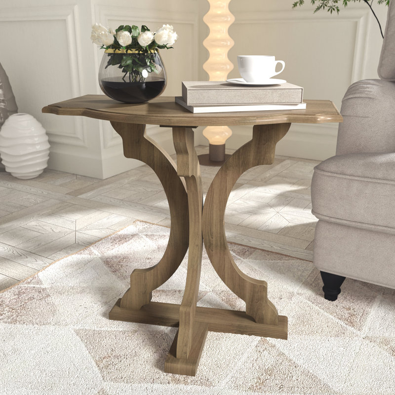 Vesely Saylor 22.8" Solid Wood End Table, Antique Oak