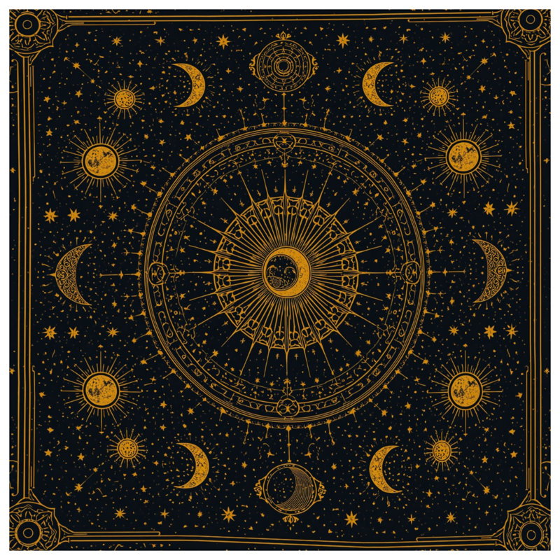 Rideaux de douche Celestial Sun Moon, L 70 po x H 72 po