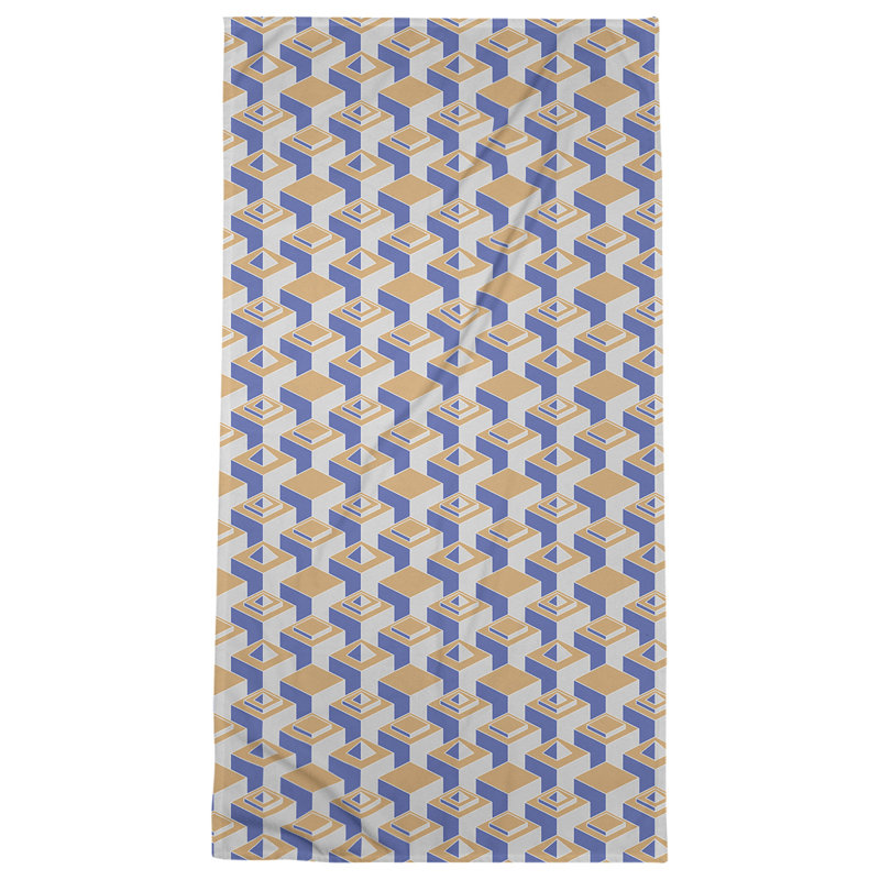 Jordao Bath Towel, Orange/Blue