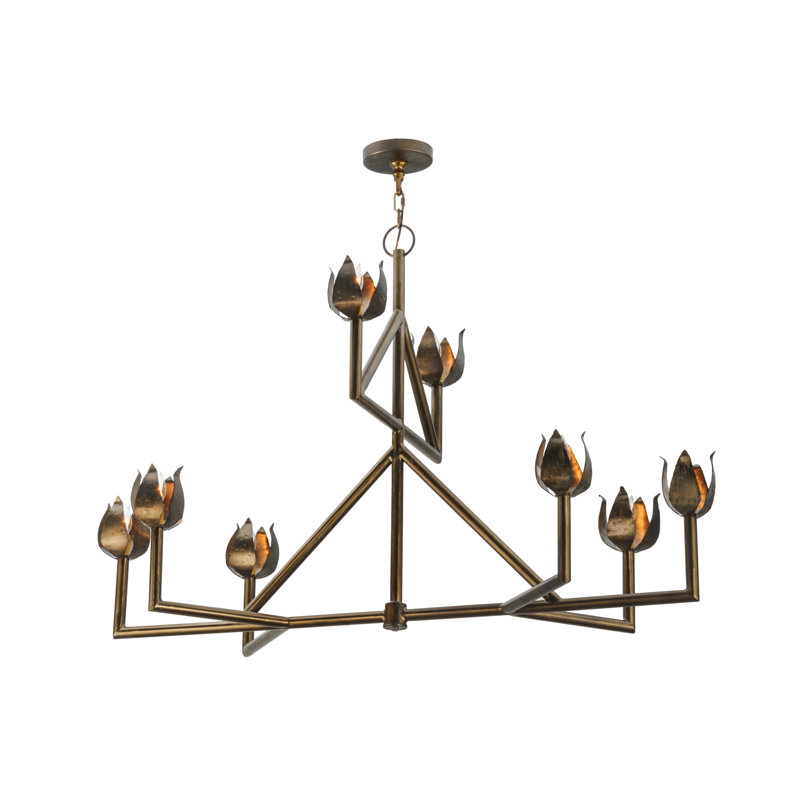 Lustre étagé à 8 lumières de style bougie
