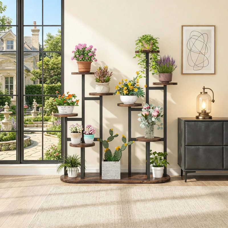 Multi-Tiered Plant Shelf Stand for Potted Flowers