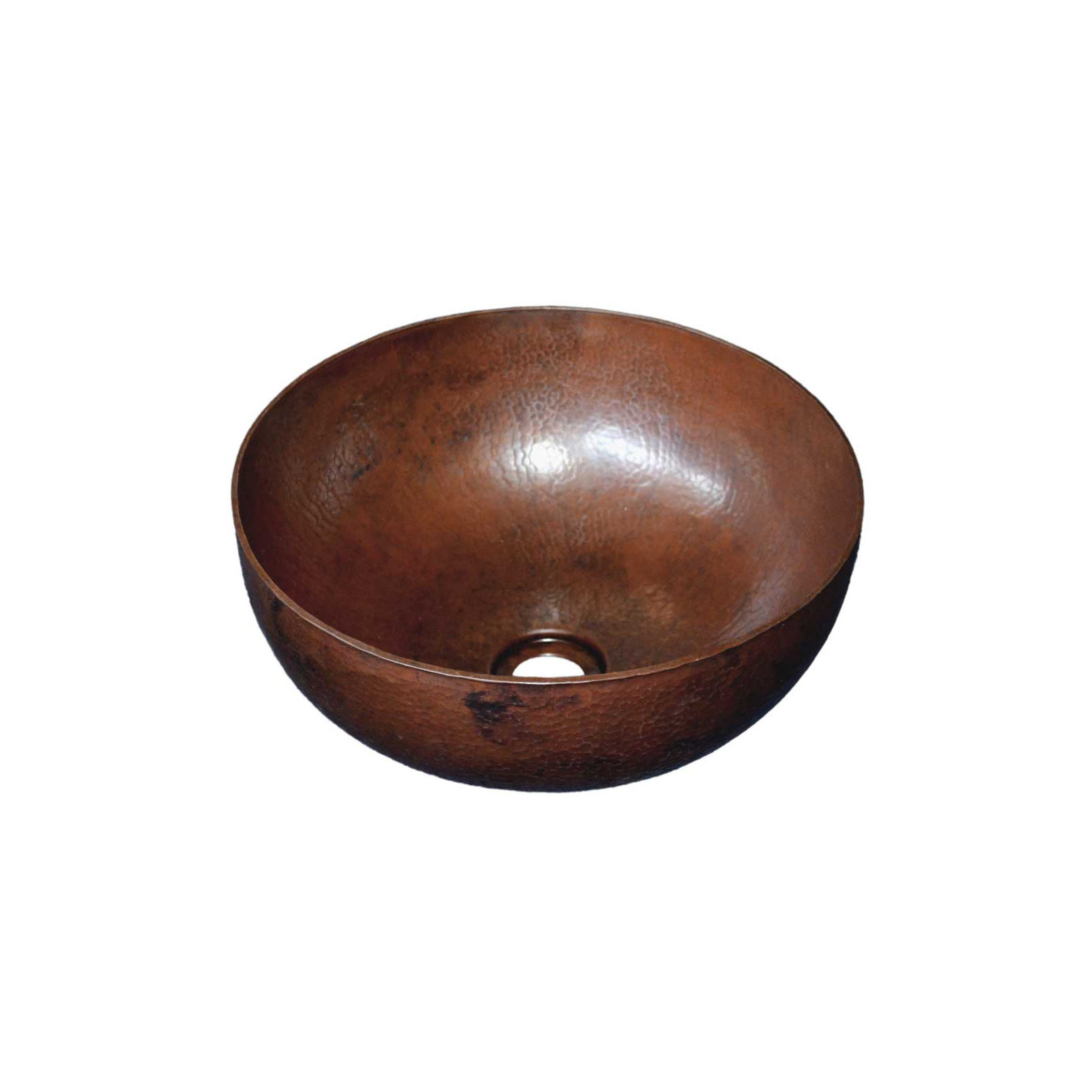 Maestro Copper Circular Vessel Bathroom Sink
