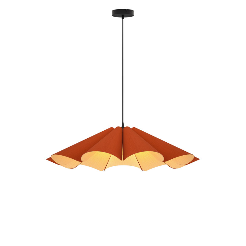 Luminaire suspendu unique à 1 lumière Delfina, Violet