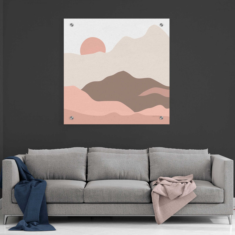 «Mountainous II» par Sara Zieve Miller, art mural en verre acrylique, H 36 po x l 36 po x P 0,2 po