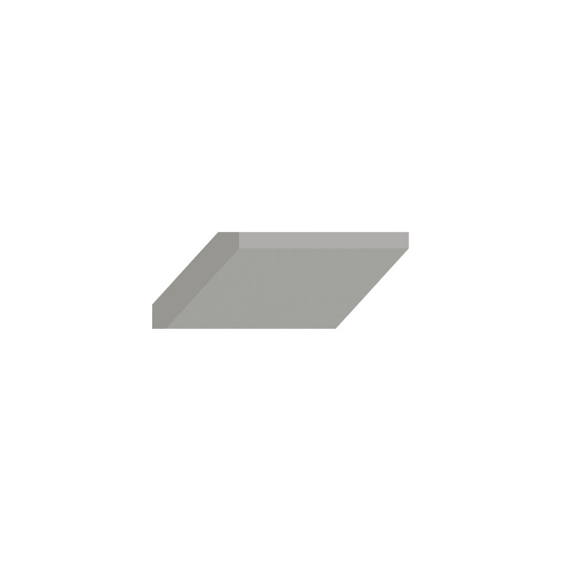 Moulure de corniche inclinée de 96 po, gris pâle, ACM8-LG, Light Grey