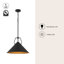 Luminaire suspendu 18 po noir-129402190