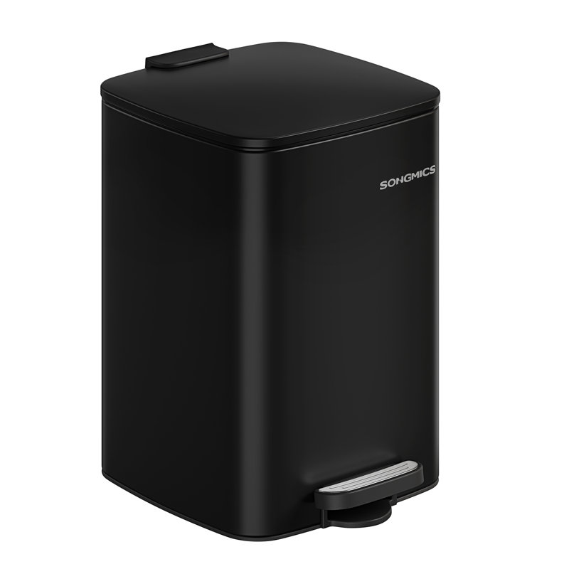 Clerfont Step On Kitchen Trash Can, 40.4cm H x 34cm W x 28.5cm D, Ink Black
