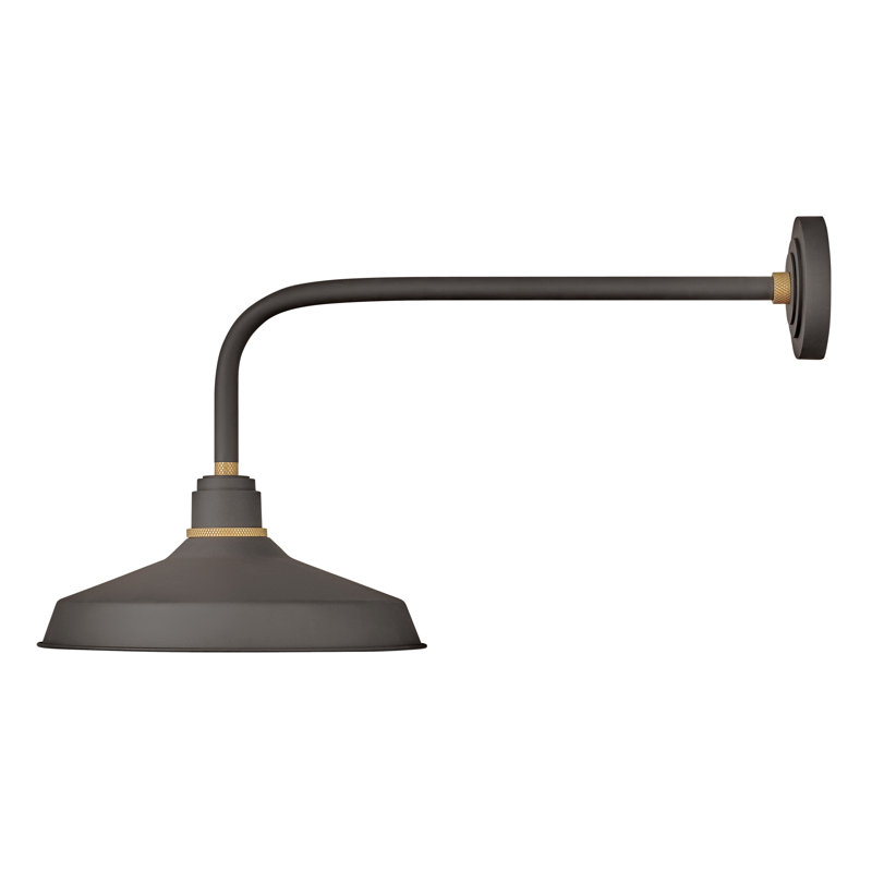 Foundry Wall Mount Outdoor Barn Light, Textured Black, 16" H x 12" W x 23.75" D