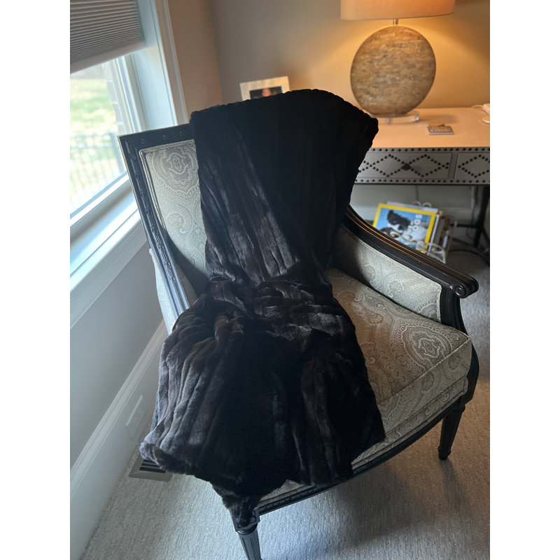 Thomas Collection® Dark Brown Espresso Double-sided Super Soft Luxe Cuddle Throw Blanket in Assorted Sizes, 58" W x 60" L