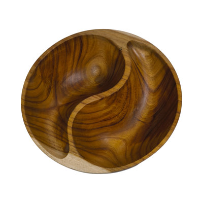 Bol divisé en bois d'acacia