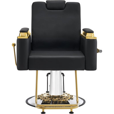 Luxurious Barber Chair with Hydraulic Pump and Adjustable Recliner Inbox