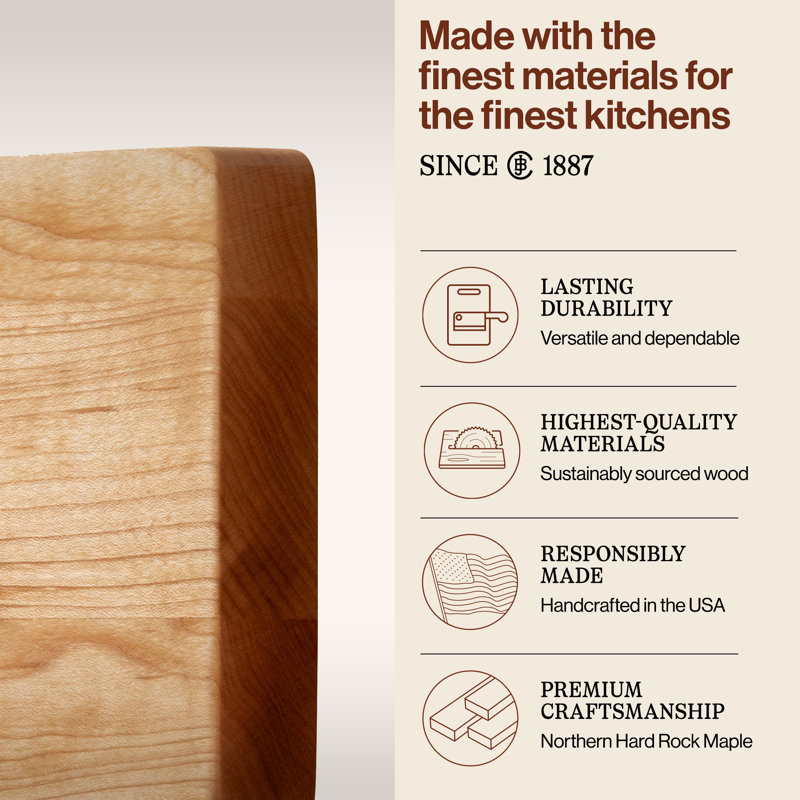 John Boos Maple Wood Chop N Slice Reversible Cutting Board, 10" x 5"