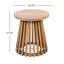 Ensemble de patio Ensemble de meubles d'extérieur en bois d'acacia - Ensemble de conversation moderne avec fauteuil et table d'appoint pour jardin, patio et terrasse (patine brune + coussin crème)-1153716747