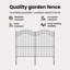 Vidaxl Garden Fence Powder-Coated Steel-116797821-116797820