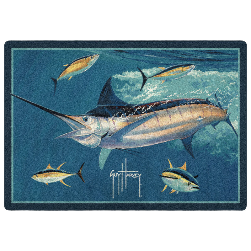  Marlin Tuna Area Rug, Rectangle 7'8" x 10'9"