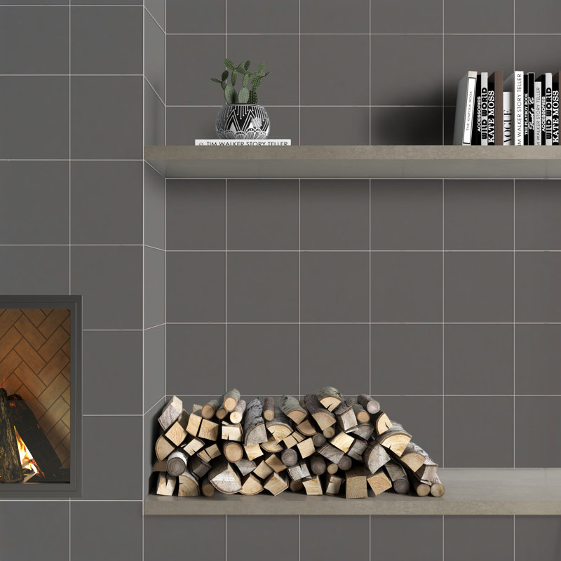 True Story 12'' W x 12'' L Porcelain Throughbody Wall & Floor Tile, Steel