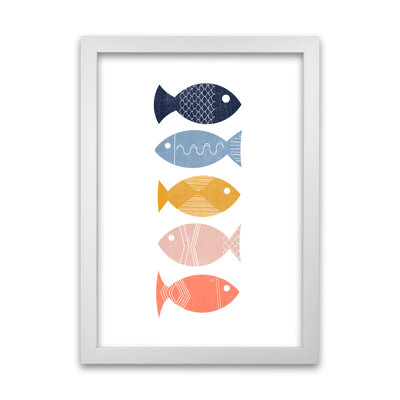Scandinavian Geometric Fish A - Print