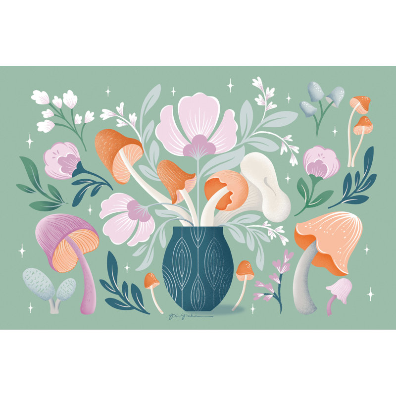 «Fantastic Fungi I» par Gia Graham - impression sur toile tendue, H 32 po x l 48 po