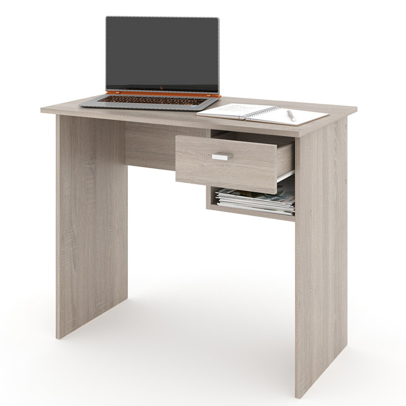 Regin Solid Wood Base Writing Desk, Sonoma oak