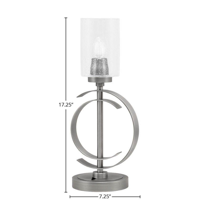 Lampe de table Armida, Transparent, Graphite
