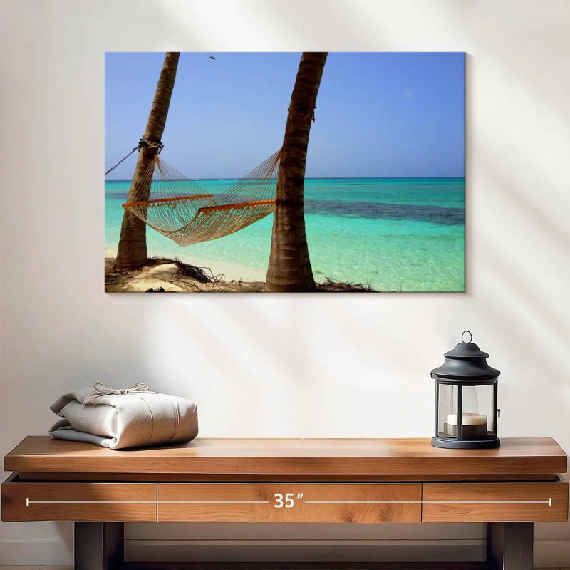 Plage tropicale paisible Gillard, H 16 po x l 24 po