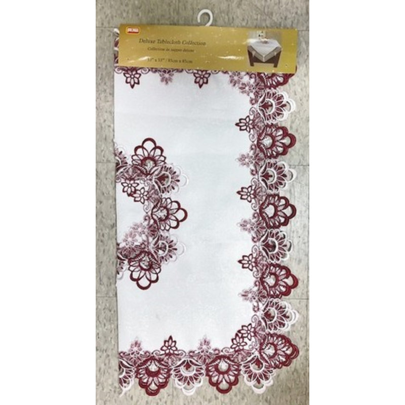 Nappe Lace (33 po²) - Blanc / Bourgogne