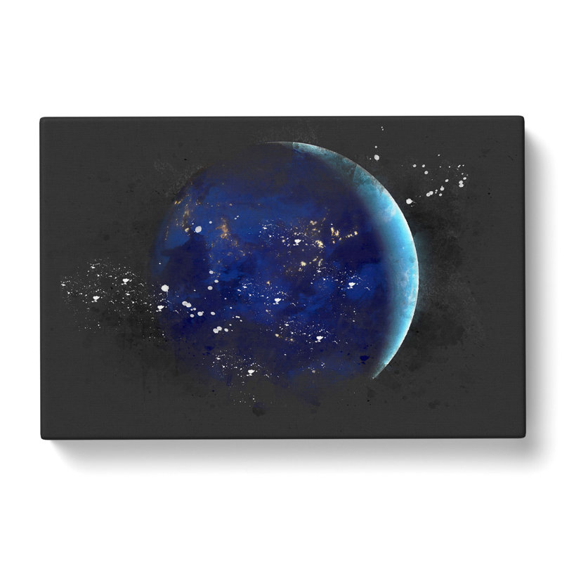 Earth View Of Asia And Australia - Wrapped Canvas Painting, 35cm H x 50cm W x 3cm D