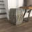 Alissa Mother of Pearl Shell Handmade Shell Mosaic Hexagon Side End Gray Accent Table with Brown Accents