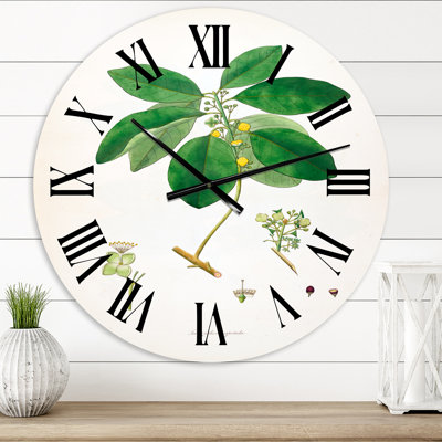 Vintage Botanicals V - Horloge murale de ferme
