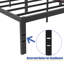 Lit plateforme en acier 14 po, structure en acier robuste et durable, assemblage facile, aucun sommier tapissier requis-1044216119