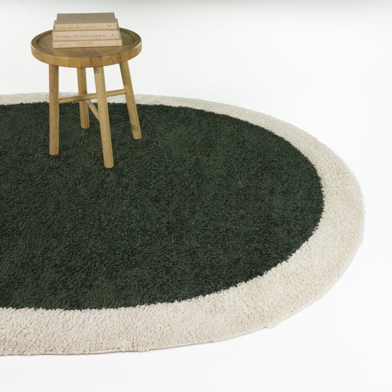 Tapis ovale Odelle, Ovale 6 pi 7 po x 9 pi, Vert