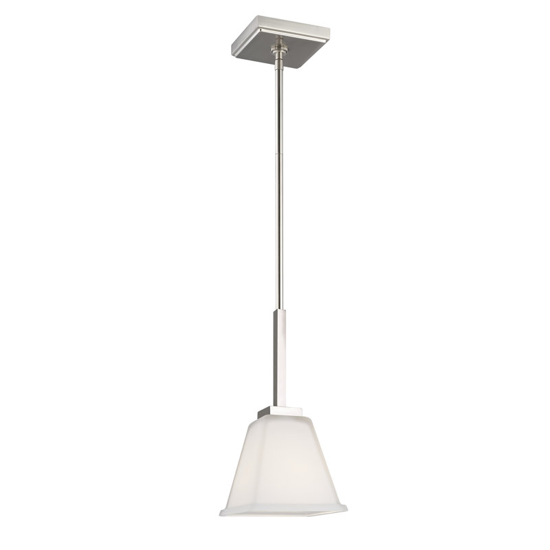 Ellis Harper One Light Mini-Pendant from Generation Lighting , Brushed Nickel, 75W(Bulb Not Included)