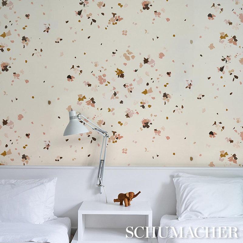 Schumacher X Backdrop Fairfarren Wallpaper, Warm Pink