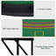 Table de poker pliable, table de Blackjack de 72 po pour 7 joueurs avec porte-jetons, feutre vert