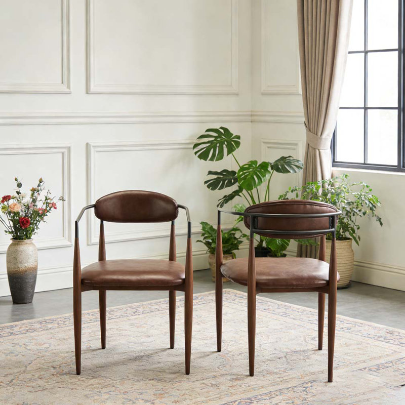 Chaise de salle à manger, Marron foncé
