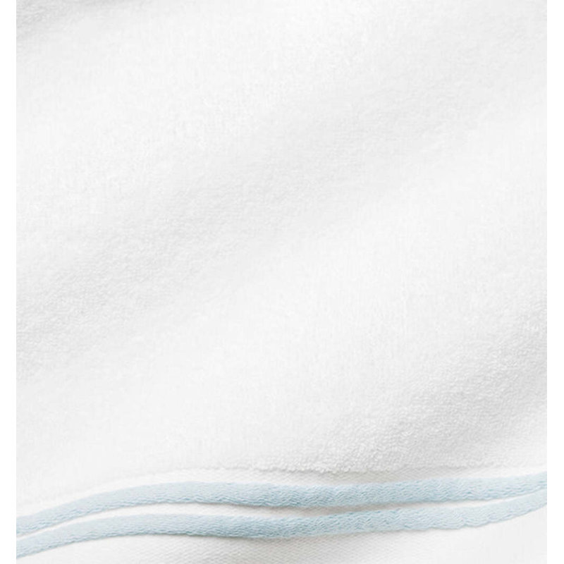 Aura Bath Sheet, White/Aqua
