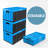 Collapsible Storage Bin (With Lid), 3PK - 62L (16 Gal) Folding Plastic Stackable Utility Crates, Holds 100Lbs Per Bin - Solid Wall Clevercrate For Organizing, Storage, Moving-2069480760-2069480774