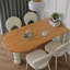Table de salle à manger 55,12 po style français minimaliste en bois massif de couleur naturelle-129948103