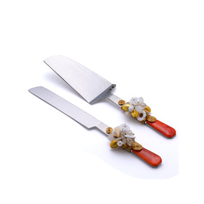 Ensemble de service à gâteau à perles blanches