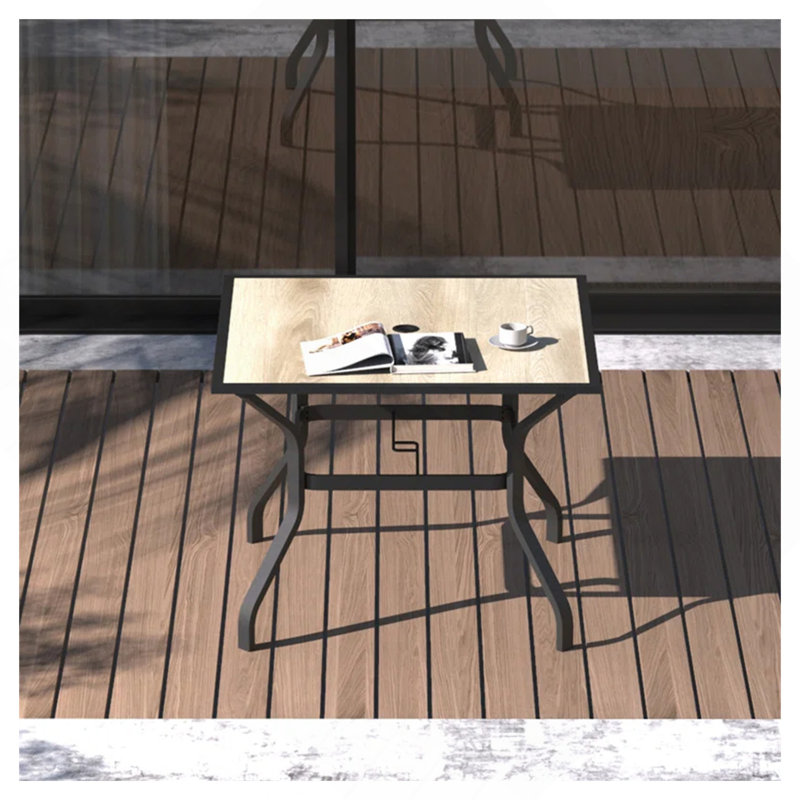 Table de salle à manger d'extérieur pour terrasse en métal