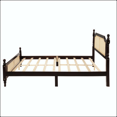 Rattan Bed with Spherical-Head Bedposts