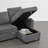  84" Modern 3-Seater Pull Out Sofa Bed L-Shaped Sofa Couch with Storage Chaise-696382412