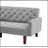 74.4'' Faux Leather Square Arm Sofa Bed-1983215269-1983379835